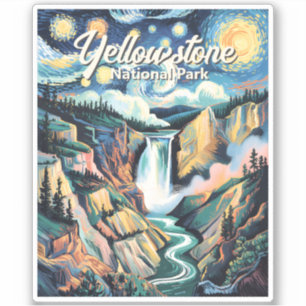Yellowstone National Park Lower Falls Vibrant