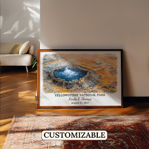 Yellowstone National Park Montana Poster, Custom Poster