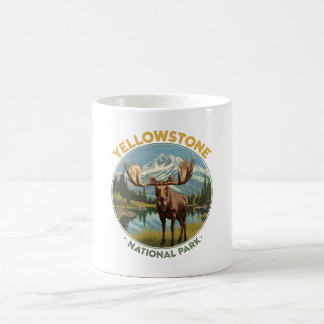 Yellowstone National Park Moose  Coffee Mug (Center)