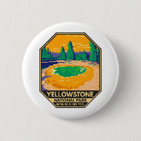 Yellowstone National Park Morning Glory Pool Retro
