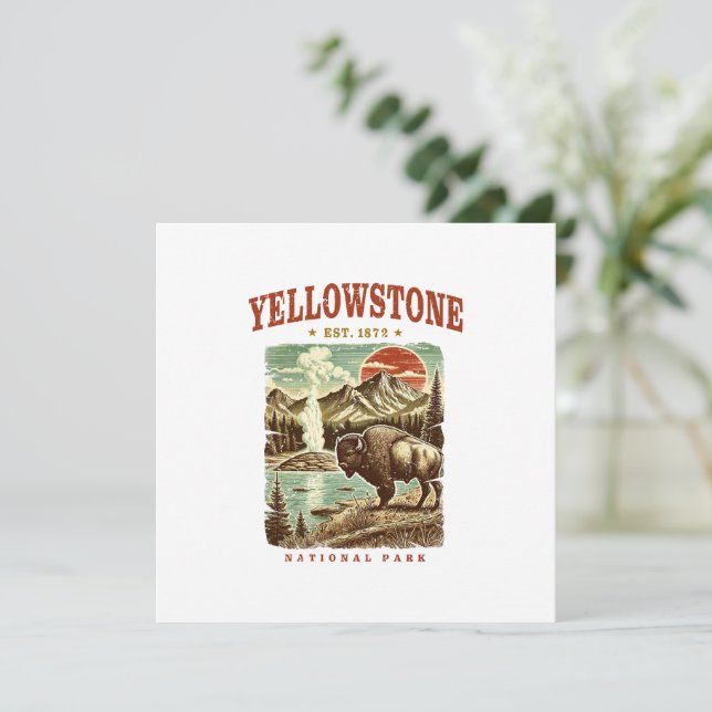 Yellowstone National Park – Mountain and Bison (Standing Front)