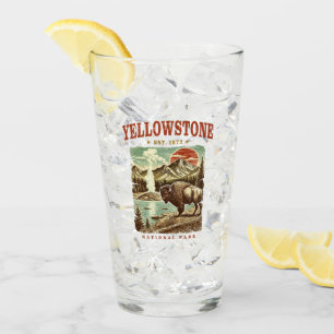 Yellowstone National Park – Mountain and Bison Glass
