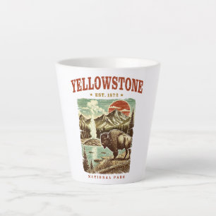 Yellowstone National Park – Mountain and Bison Latte Mug