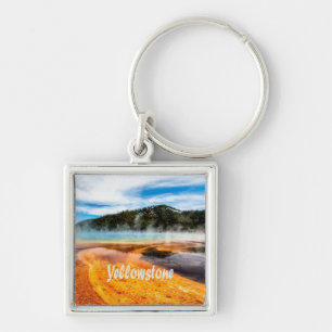 Yellowstone National Park Mountains Nature Animals Key Ring