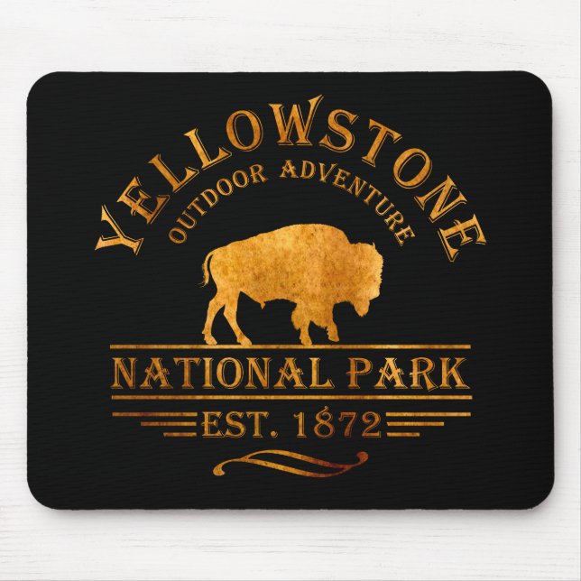 Yellowstone national park mouse pad (Front)