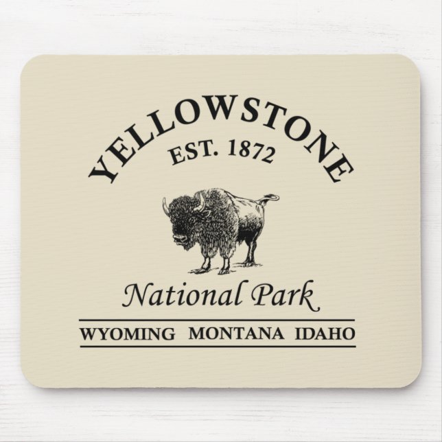 Yellowstone national park mouse pad (Front)