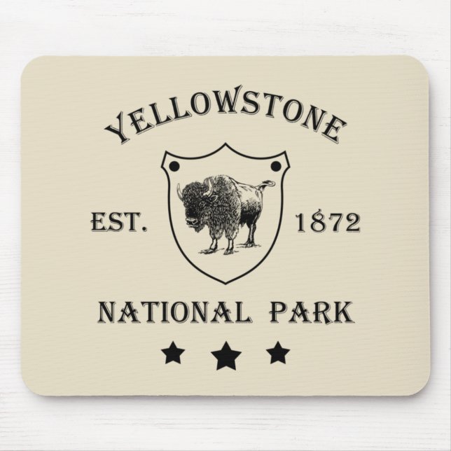 Yellowstone national park mouse pad (Front)