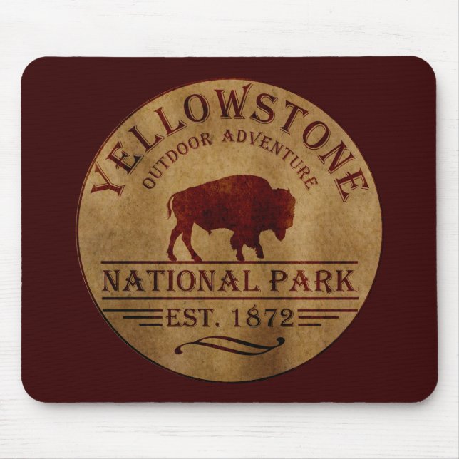 Yellowstone national park mouse pad (Front)