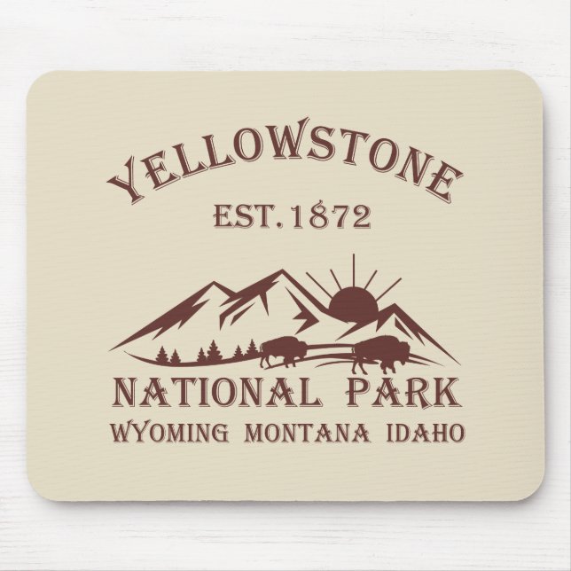 Yellowstone national park mouse pad (Front)