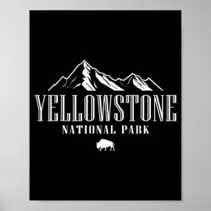 Yellowstone national park nature hiking  poster