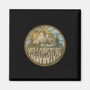 Yellowstone National Park Nature Mountains Hiking Magnet