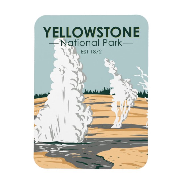 Yellowstone National Park Norris Geyser Basin Magnet (Vertical)