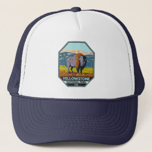 Yellowstone National Park North American Bison Trucker Hat