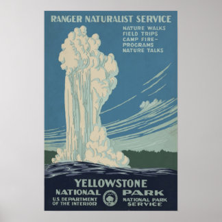 Yellowstone National Park Old Faithful Poster
