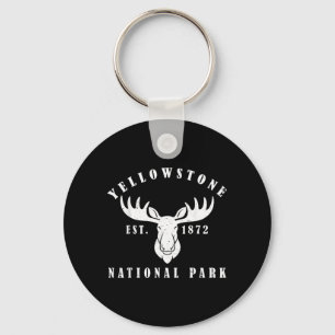 Yellowstone National Park Outdoors Established Key Ring