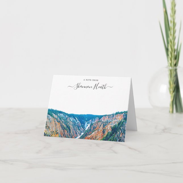 Yellowstone National Park Personalised Note Card (Front)