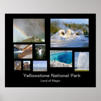 Yellowstone National Park Photo Template Poster