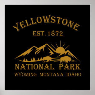 Yellowstone national park poster
