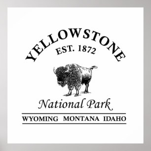 Yellowstone national park poster