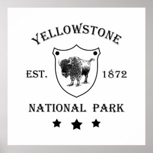 Yellowstone national park poster