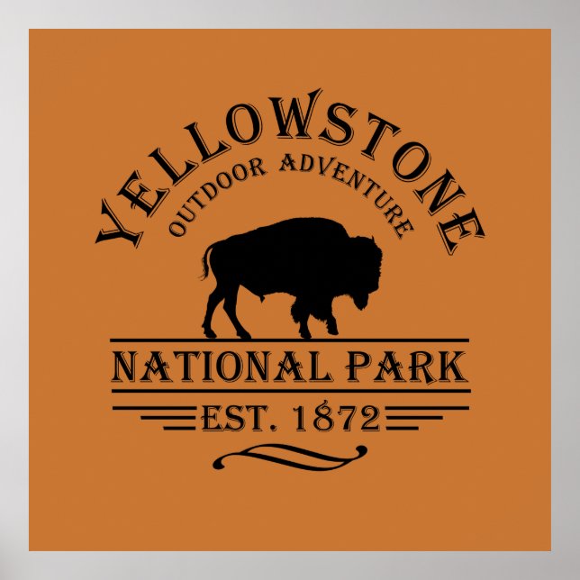 Yellowstone national park poster (Front)