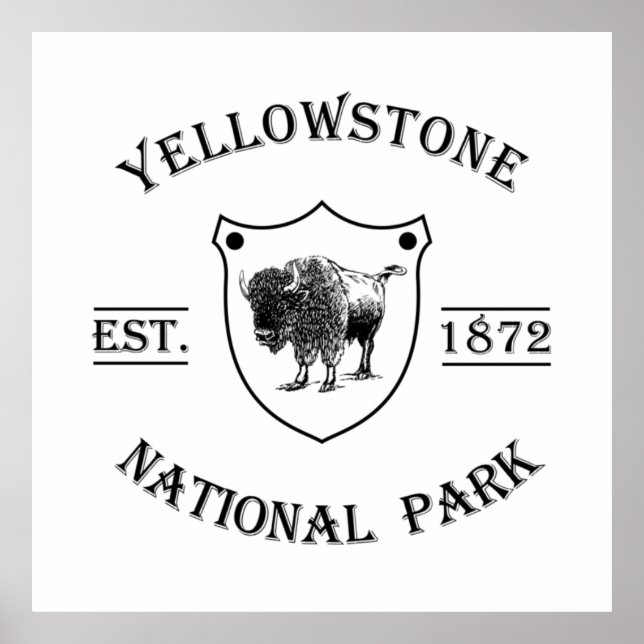 Yellowstone national park poster (Front)