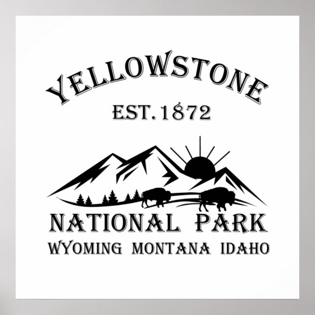 Yellowstone National Park Poster (Front)