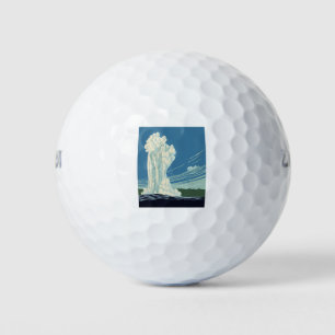 Yellowstone National Park Poster Golf Balls