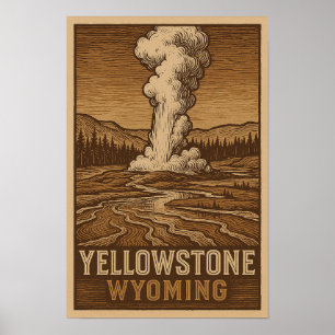 Yellowstone National Park Poster – Scenic Wall Art