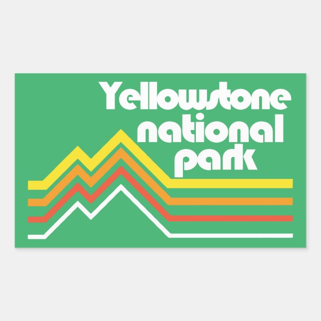 Yellowstone National Park Rectangular Sticker (Front)
