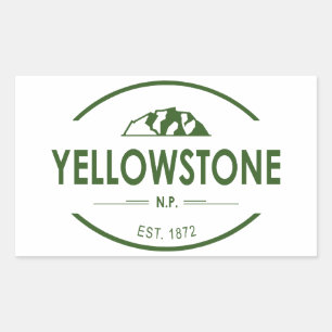 Yellowstone National Park Rectangular Sticker
