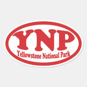 Yellowstone National Park red oval sticker