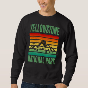 Yellowstone National Park Retro Vintage Sunset Sou Sweatshirt