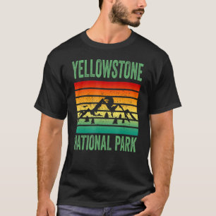 Yellowstone National Park Retro Vintage Sunset Sou T-Shirt