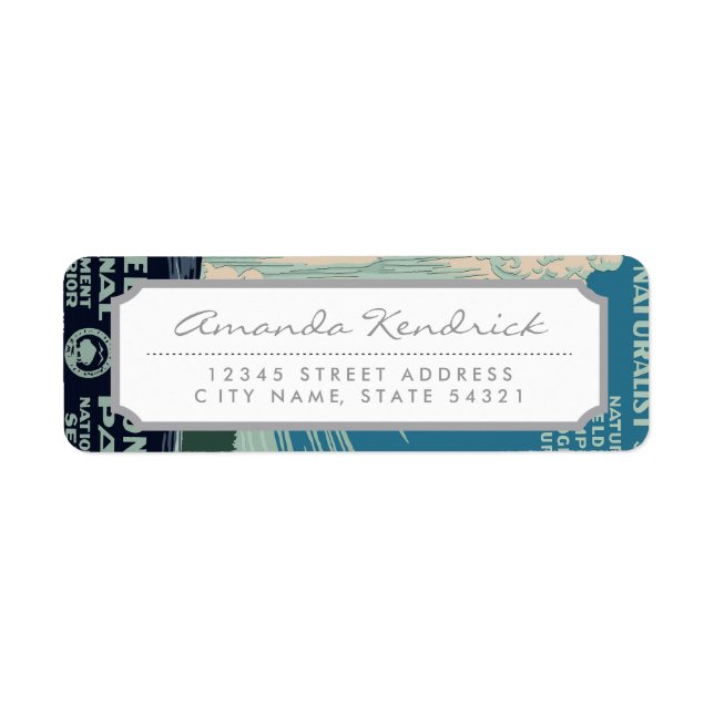 Yellowstone National Park Return Address Label (Front)