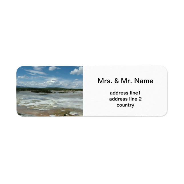 Yellowstone National Park Return Address Label (Front)