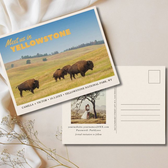 Yellowstone National Park Save the Date Postcard (Yellowstone National Park Save the Date Postcard)