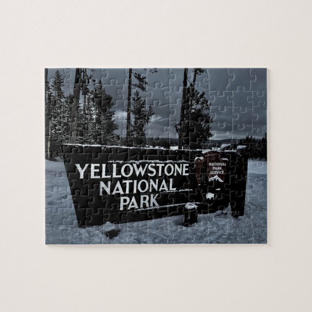 Yellowstone National Park Sign Jigsaw Puzzle (Horizontal)