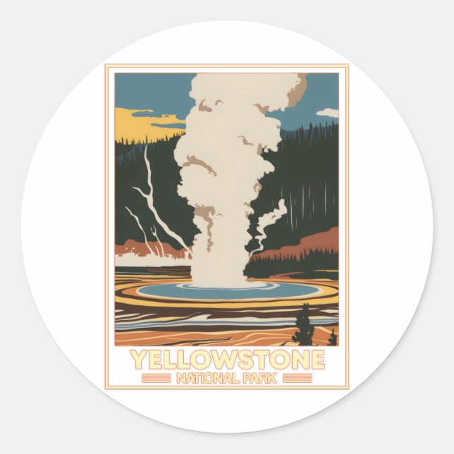 Yellowstone National Park Sticker  (Front)