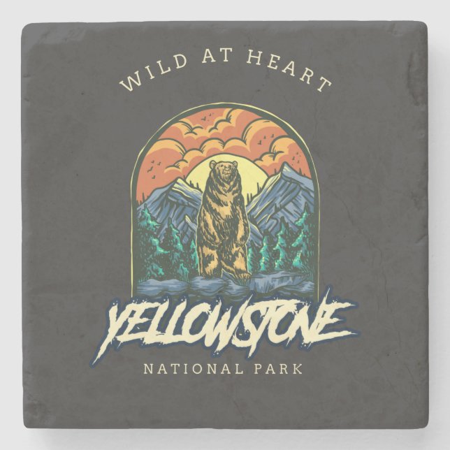 Yellowstone National Park  Stone Coaster (Front)