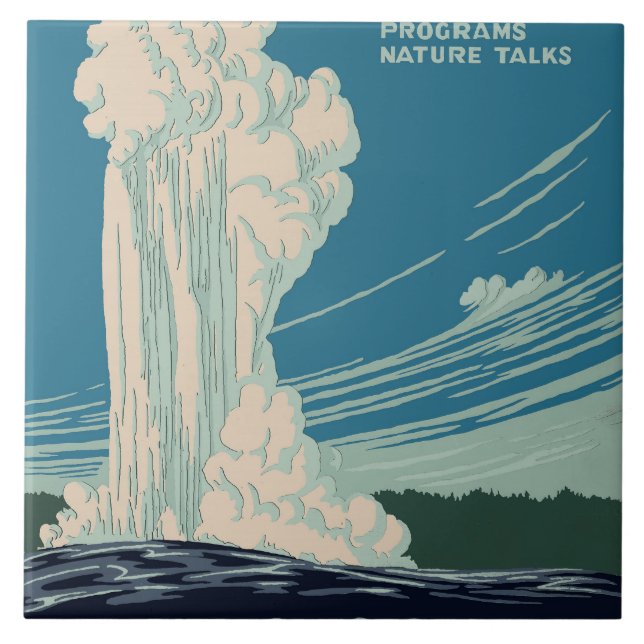 Yellowstone National Park Tile (Front)