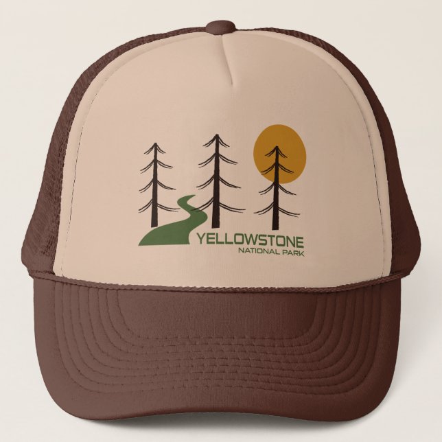 Yellowstone National Park Trail Trucker Hat (Front)