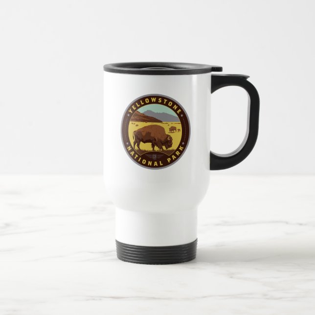Yellowstone National Park Travel Mug (Right)