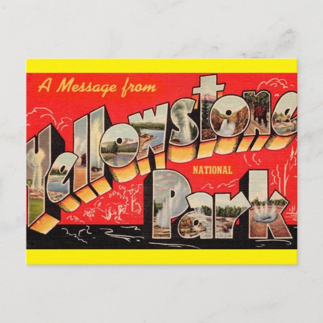 Yellowstone National Park  Travel Postcard (Front)