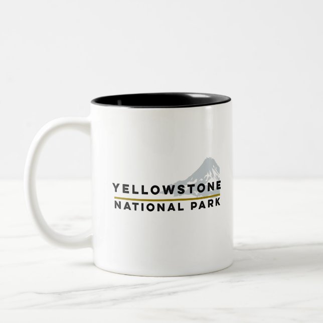Yellowstone National Park Two-Tone Coffee Mug (Left)