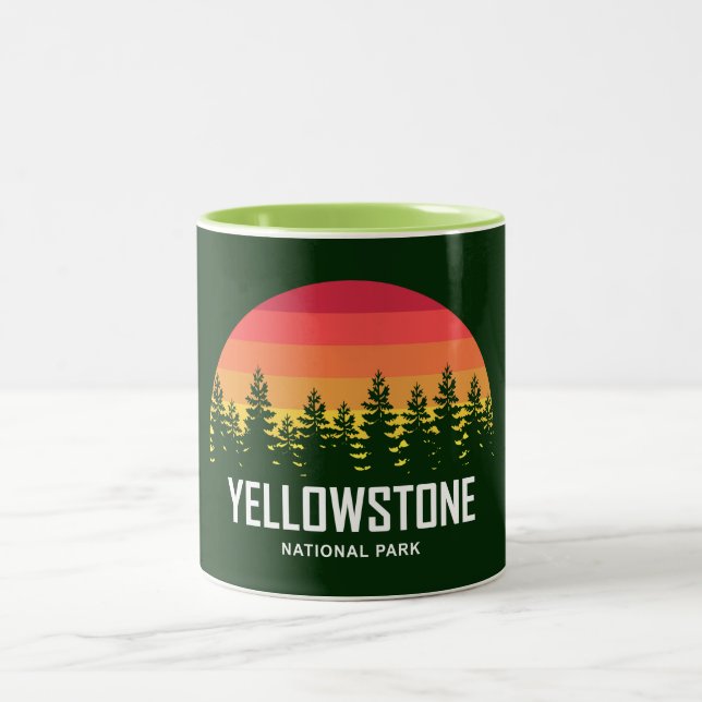 Yellowstone National Park Two-Tone Coffee Mug (Center)
