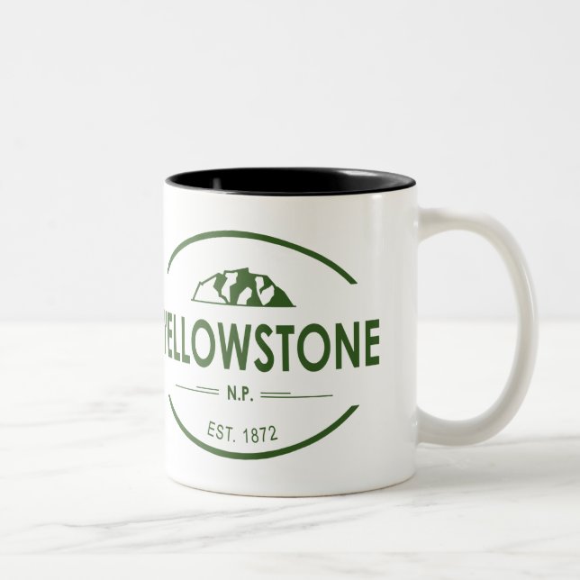 Yellowstone National Park Two-Tone Coffee Mug (Right)