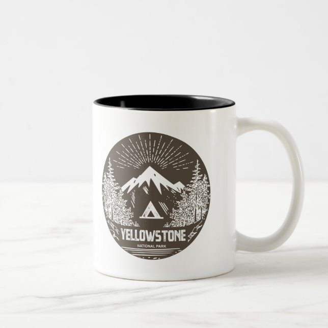 Yellowstone National Park Two-Tone Coffee Mug (Right)