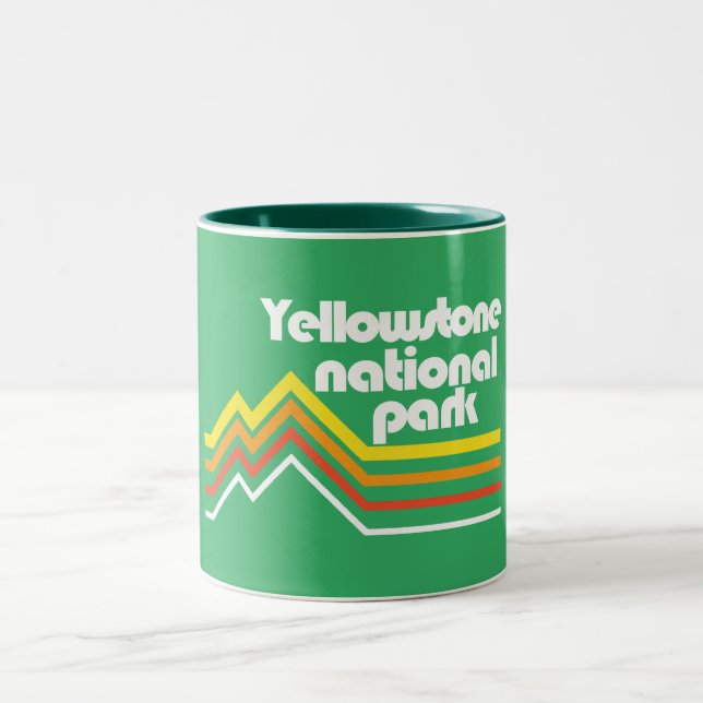 Yellowstone National Park Two-Tone Coffee Mug (Center)