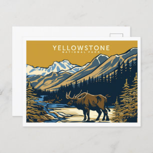 Yellowstone National Park United States Travel Postcard